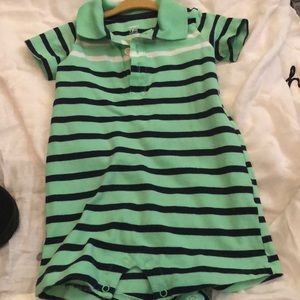 Two Jumpsuits-Green 18 M, Blue 24M